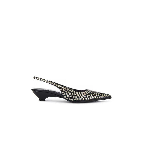 Revolve Monday Heels Jeffrey Campbell black silver studs size 7.5 NIB $205 msrp - Picture 1 of 11